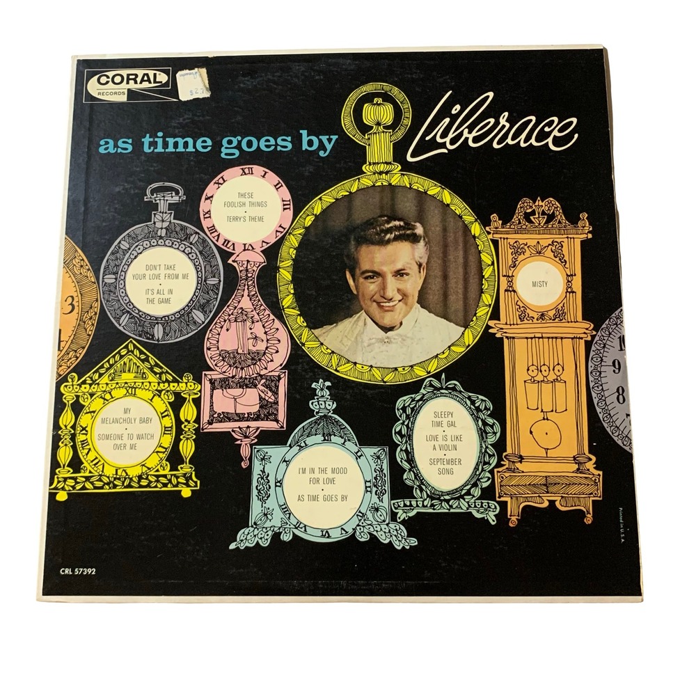 Liberace As Time Goes By Vinyl LP Record Coral High Fidelity 33 1/3 RPM
